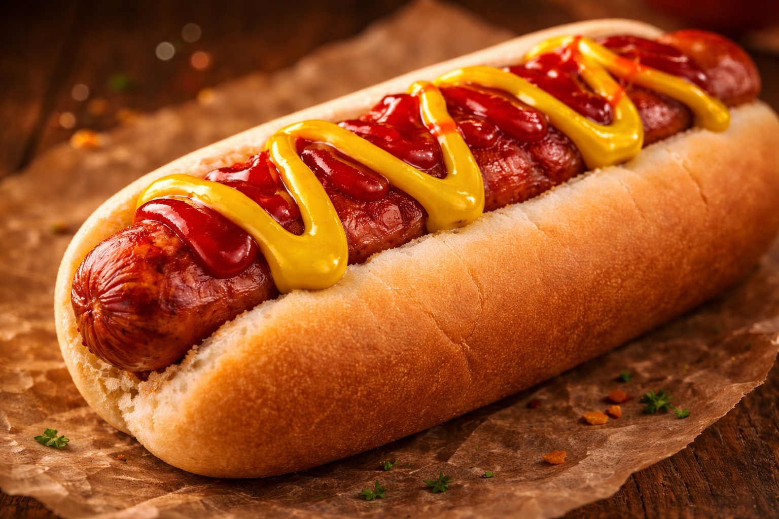 Chori perro con salchicha premium y salsas