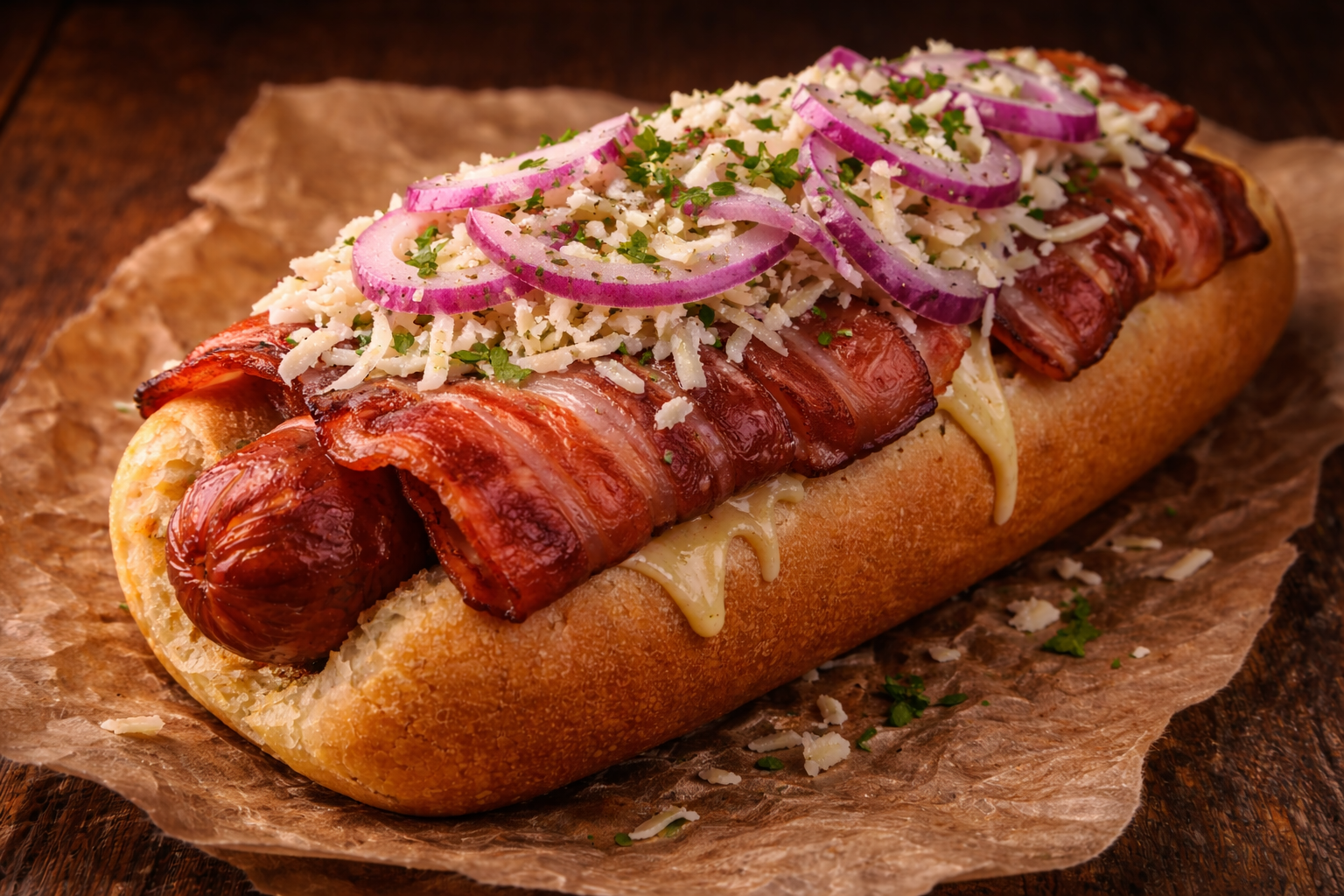 Tocineta Criolla con doble tocineta y queso costeño